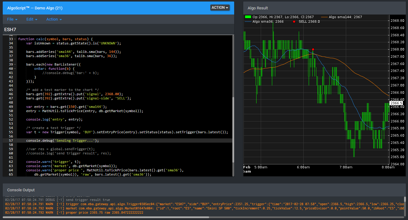 automated trading algos